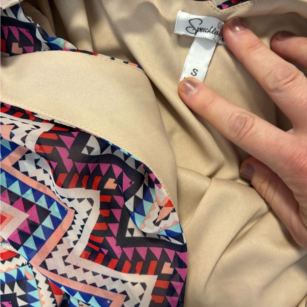 Colorful Zigzag Patterned Dress - image 4